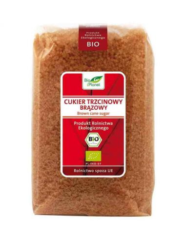 Цукор тростинний коричневий, Bio Planet, 1000г