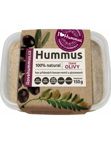 Хумус з чорними оливками, Ilovehummus, 150г