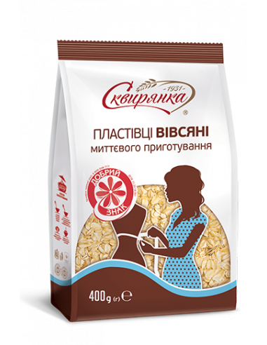Пластівці вівсяні (не потребують варки), Сквирянка, 400г