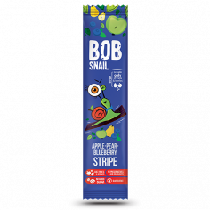 Натуральні яблучно-грушево-чорничні страйпси bob snail (Равлик Боб), 14г