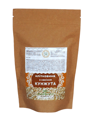Клітковина з насіння кунжуту, EcoLiya, 200г.
