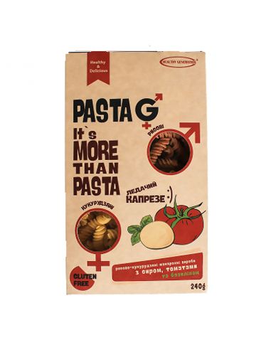Макаронні вироби сир, томат, базиік "Fusilli", Healthy & Delicious, 240г