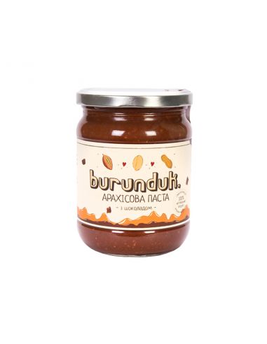 Паста арахісова з шоколадом, БУРУНДУК, 450г