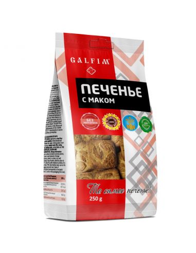 Печиво цукрове з маком, Galfim, 250г