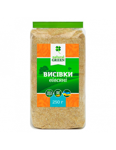 Висівки вівсяні, NATURAL GREEN, 250г