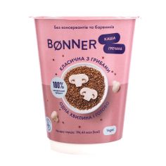 Каша гречана класична з грибами, Bonner, 60г стакан