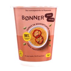 Каша кус-кус гарбуз та болгарський перець, Bonner, 60г стакан