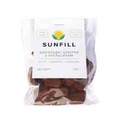 Цукерки шоколадні з апельсином, Sunfill, 100г