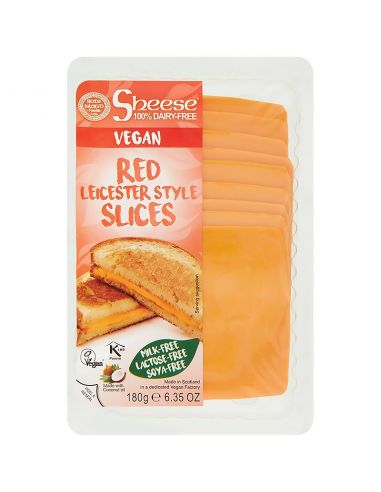 Сир Лейчестер веганський червоний, нарізаний, Sheese, 180г