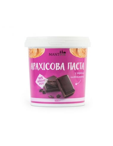 Паста арахісова з чорним шоколадом, Manteca, 500г