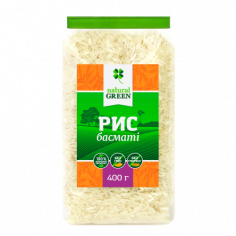 Рис Басматі, NATURAL GREEN, 400г