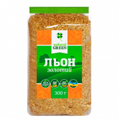 Насіння золотого льону, NATURAL GREEN, 300г